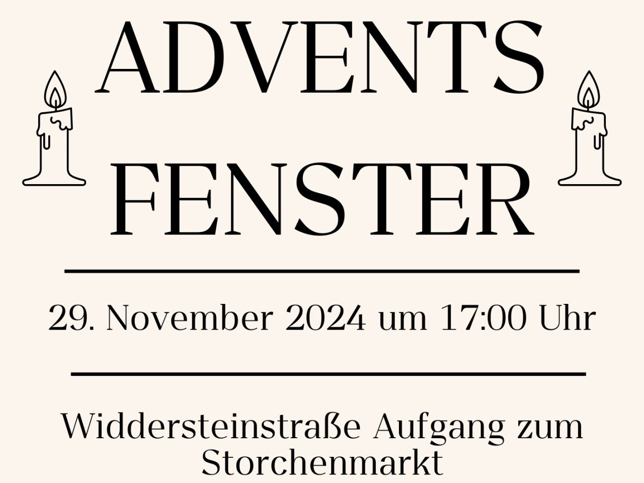 Untertürkheimer ADVENTS FENSTER am 29.11.2024 -17 Uhr